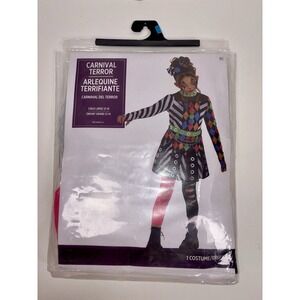 Amscan Carnival Terror Clown Girl Costume Child Large 12-14 Dress Up 1441 NEW